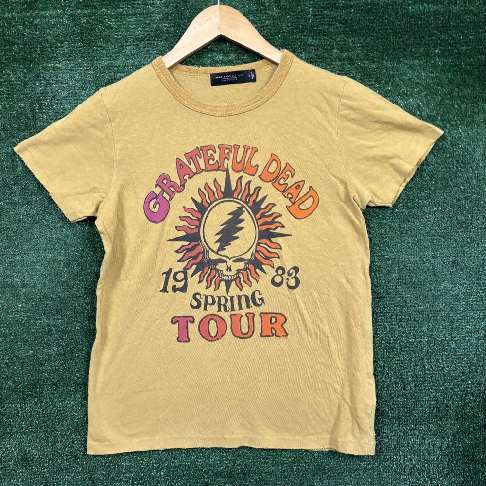 Junk Food Clothing Mustard Yellow Grateful Dead Tour Tee